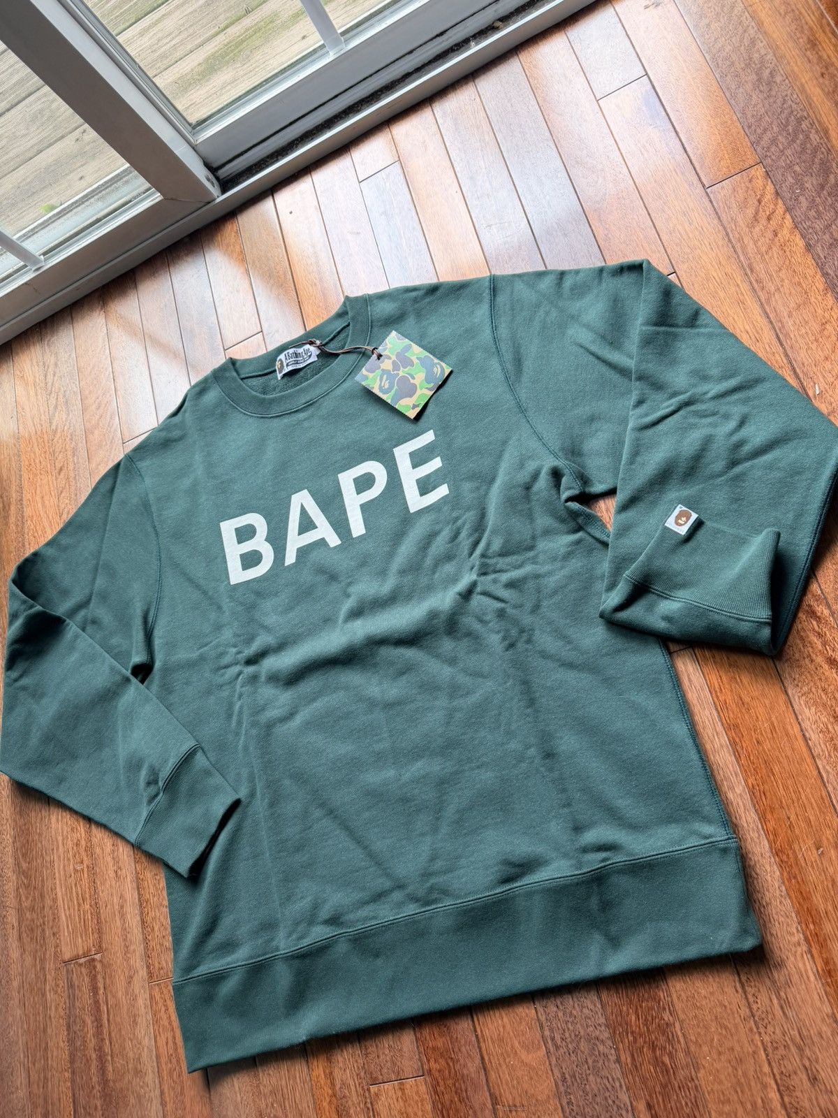 Bape X Hidden Bathing Ape Crewneck Green - Green - Size XL - Back View