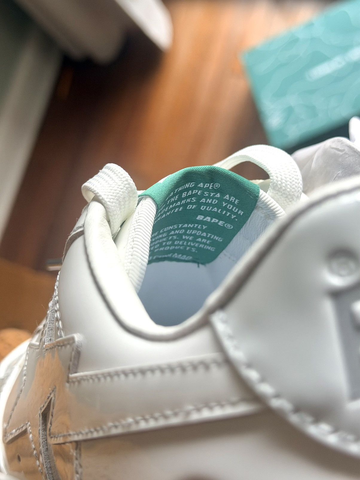 Bape Hidden  Sta 1 Friends Family Patent Leather Size 1 - White - Size 10 - View 15
