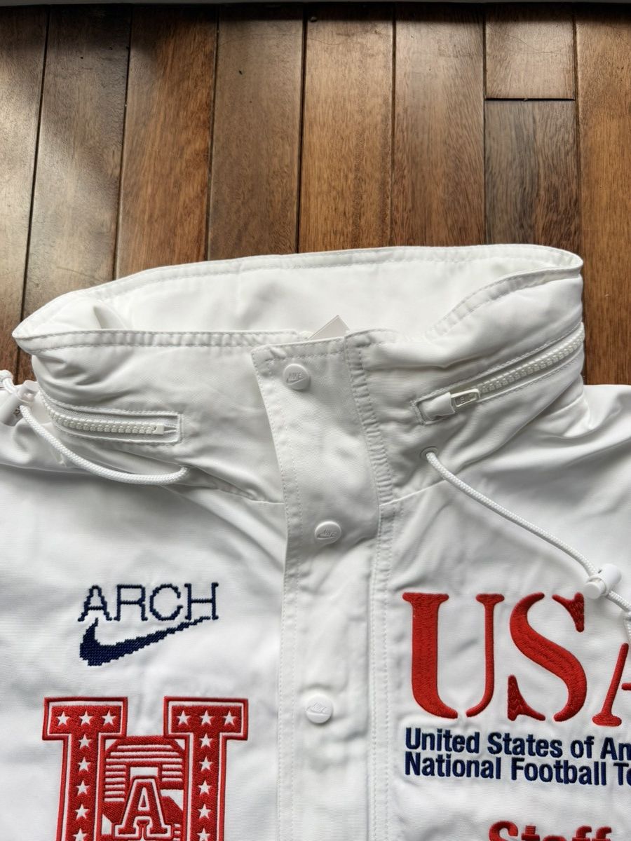 Nike Usa X Virgil Abloh Archive Vaa  Woven Staff Jacket - White - Size XL - View 6