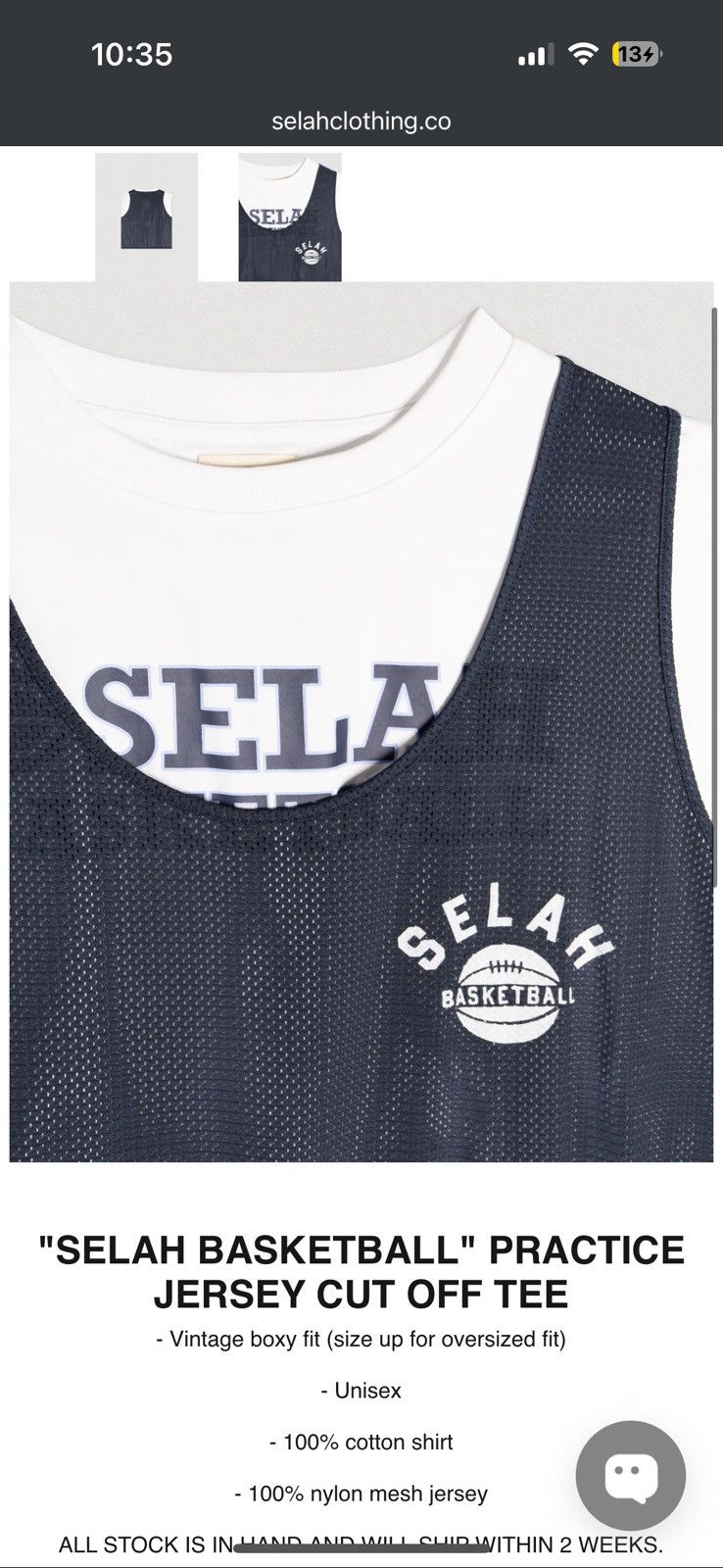 Other Selah Basketball Practice Jersey Cut Off Tee Large - Size L - View 5