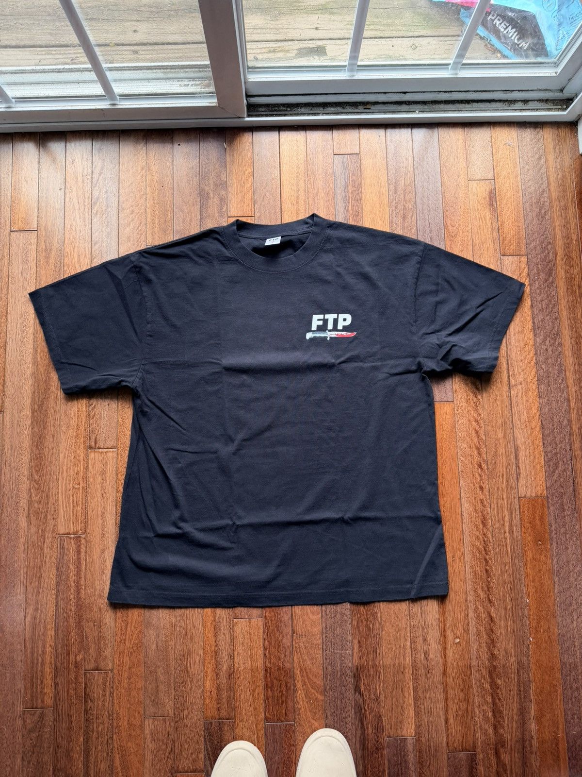 Fuck The Population Ftp  Ghostface Logo Tee Black - Black - Size XL - Front View