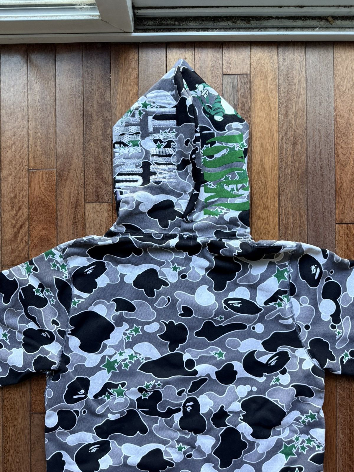 Bape X Hidden Sta Camo Tiger Full Zip Hoodie - Red - Size XL - View 7