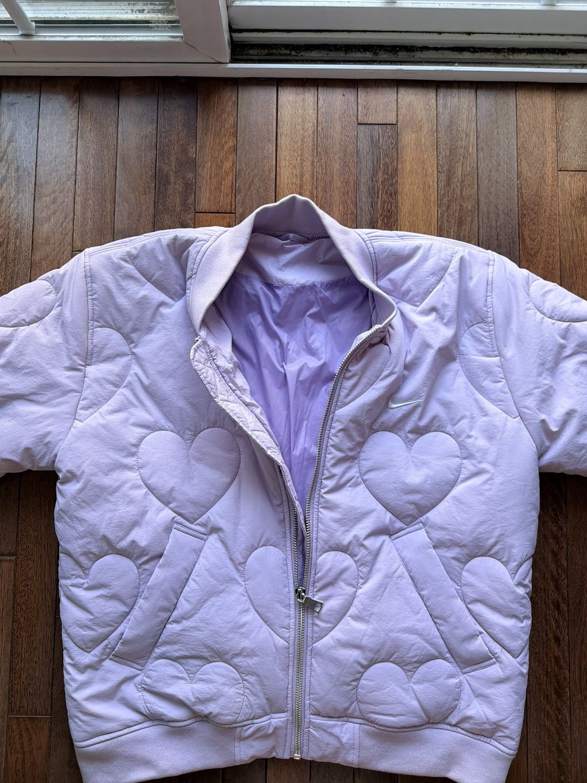 Drake Related Certified Lover Boy Clb Heart Puffer - Size XL - Detail Shot