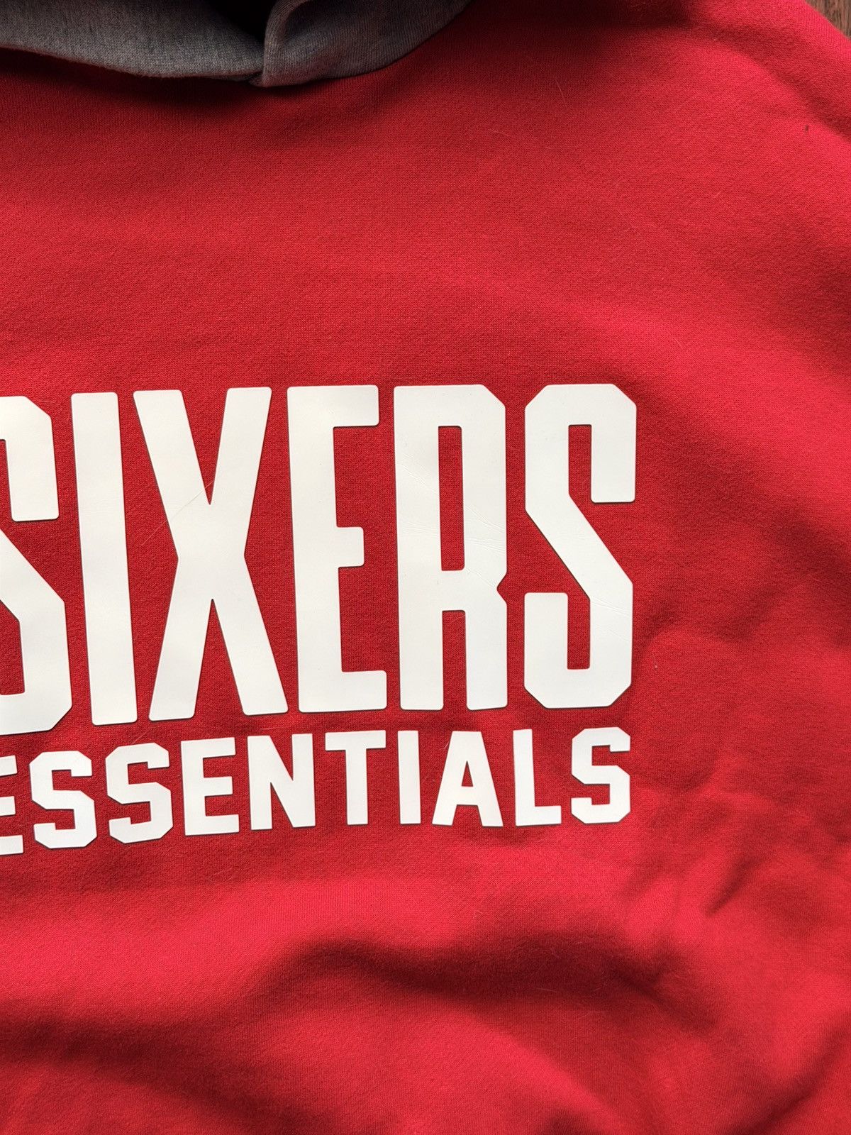 Essentia ls Fear Of God ls 76Ers Sixers Hoodie Red Medium - Red - Size LSM - Tag/Label