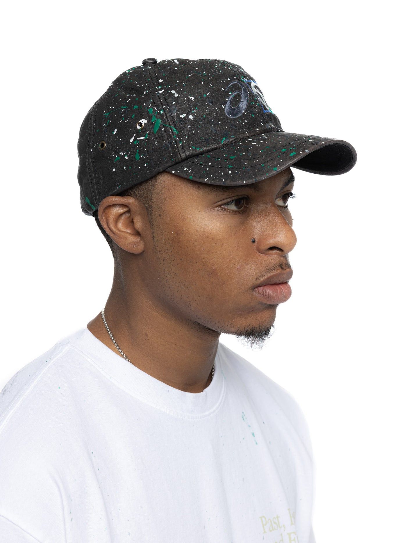 Asics x HIDDEN Painted Washed Leather Hat Black - Black - Size OS - View 13