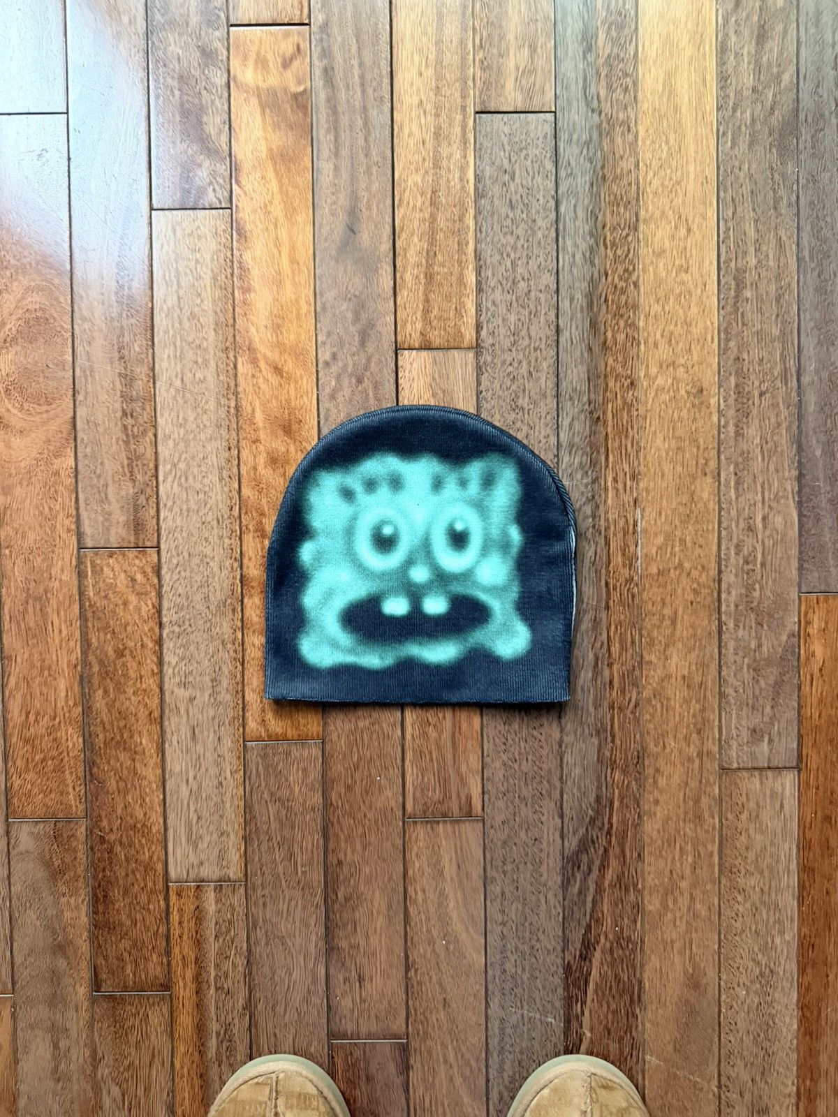 Travis Scott Cactus Jack Spongebob Patrick Bikini Bottom Beanie - Black - Size OS - Front View