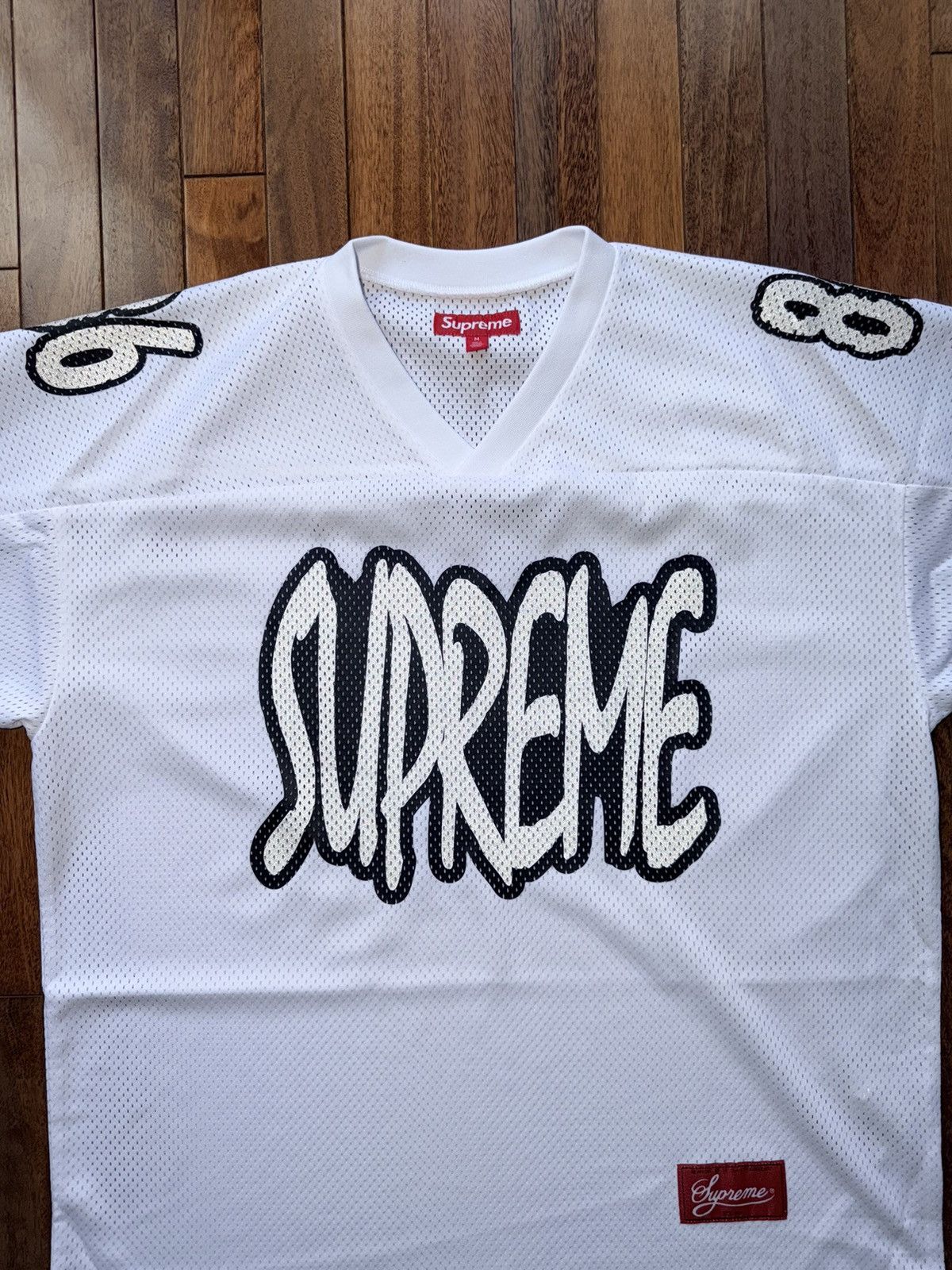 Supreme Reflective Football Jersey - White - Size M - View 5