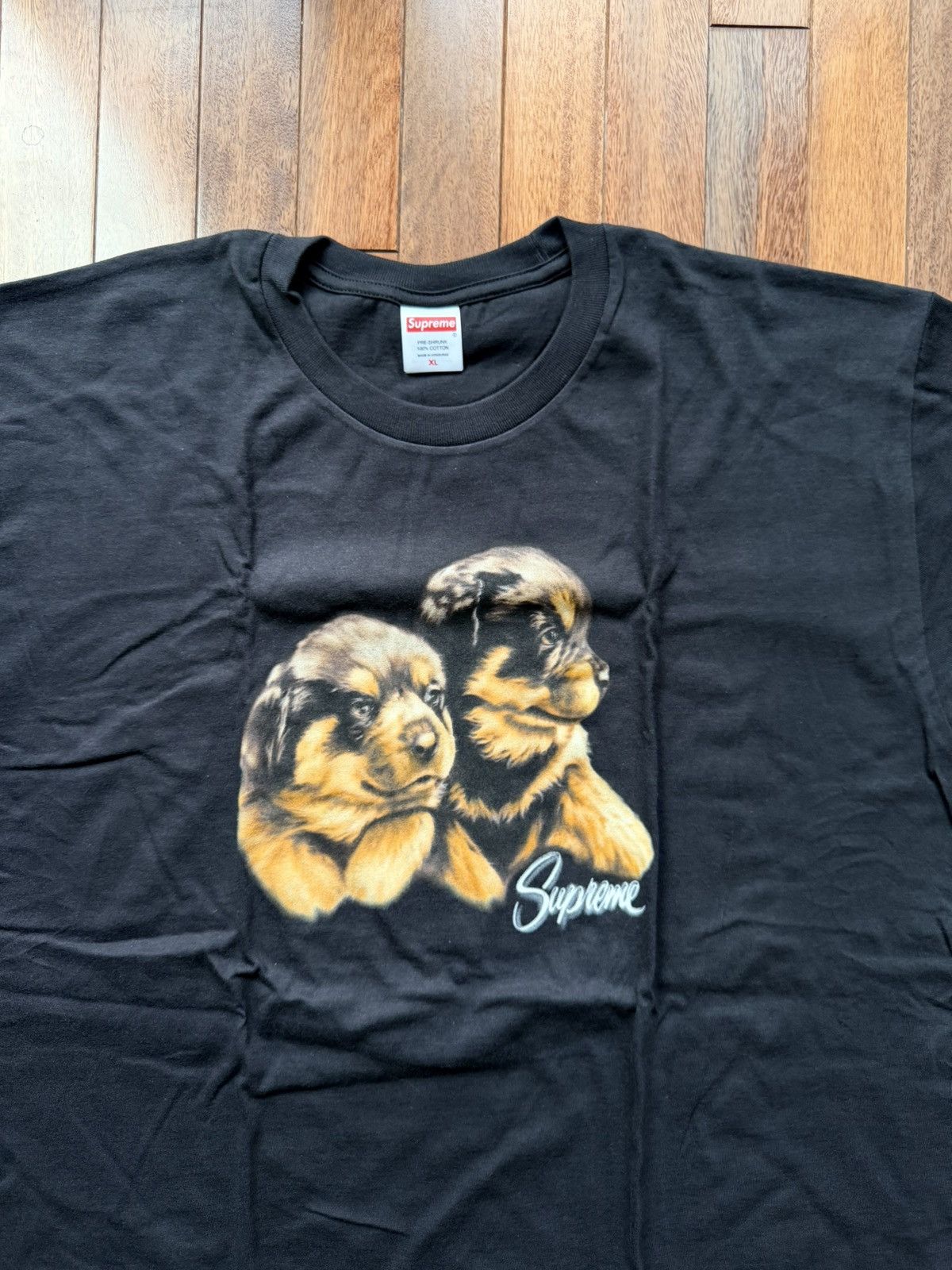 Supreme Puppies Tee XL Black - Black - Size XL - Tag/Label