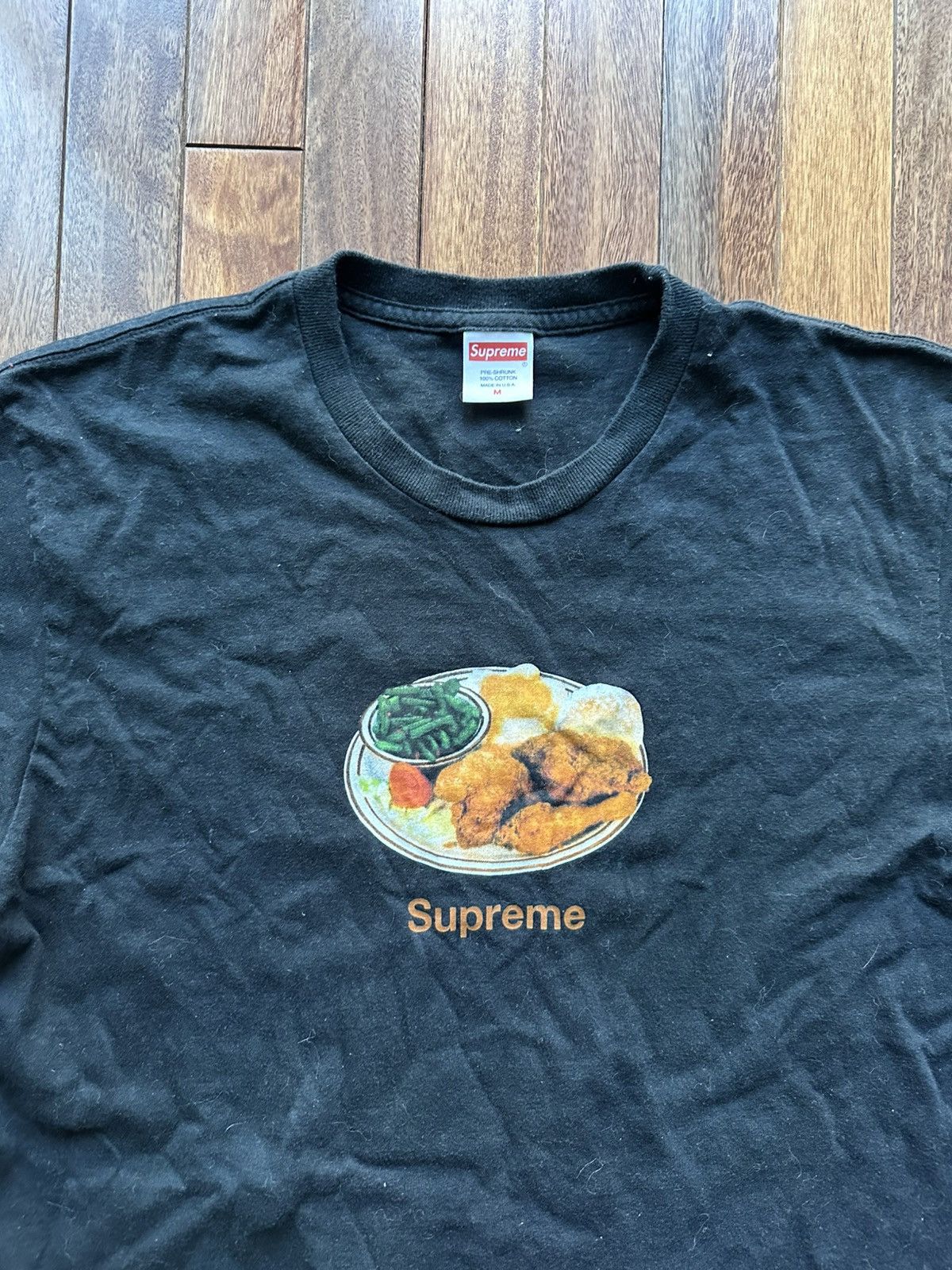 Supreme Chicken Dinner Tee Black Medium - Black - Size M - Back View