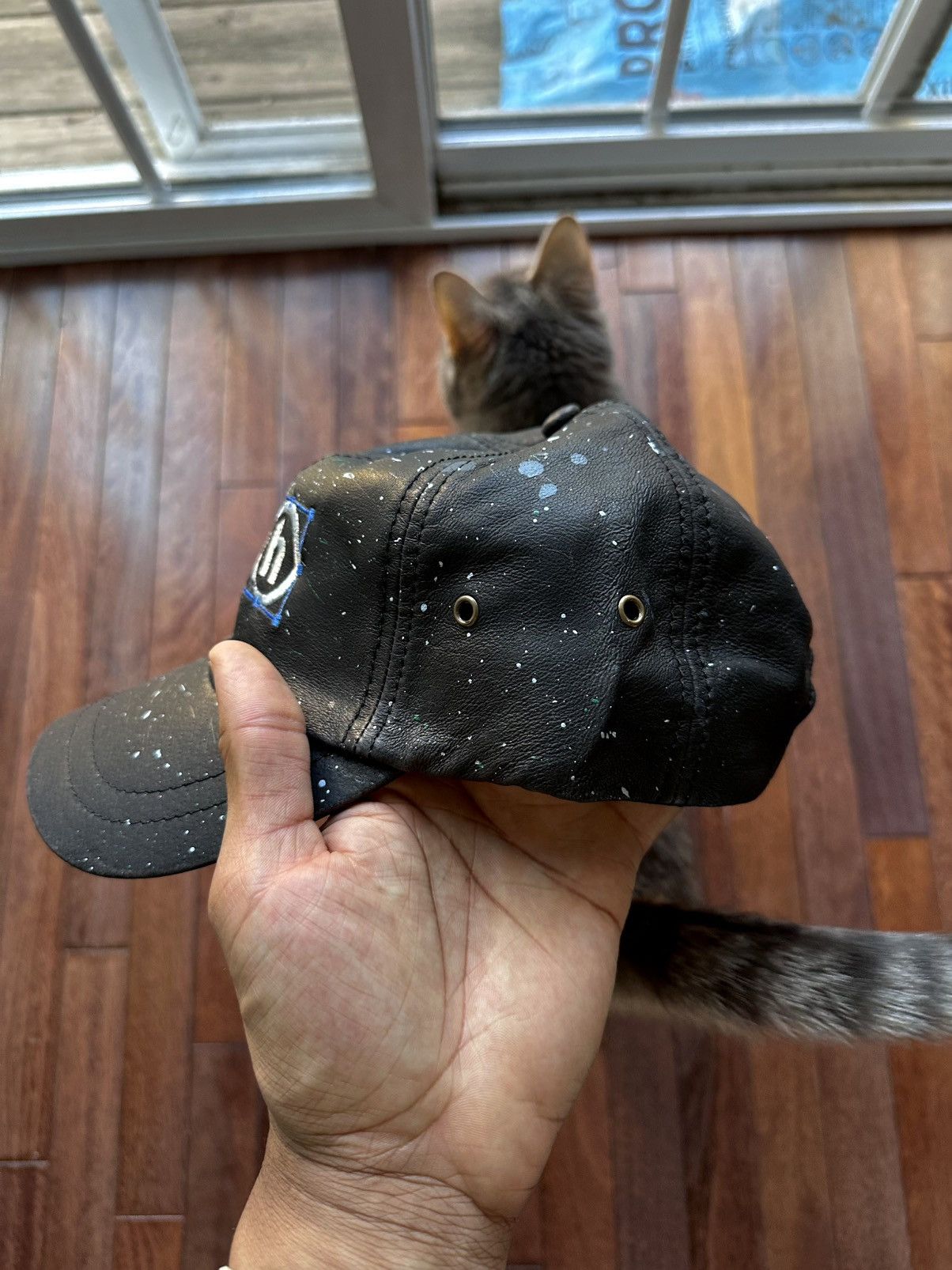 Asics x HIDDEN Painted Washed Leather Hat Black - Black - Size OS - View 7