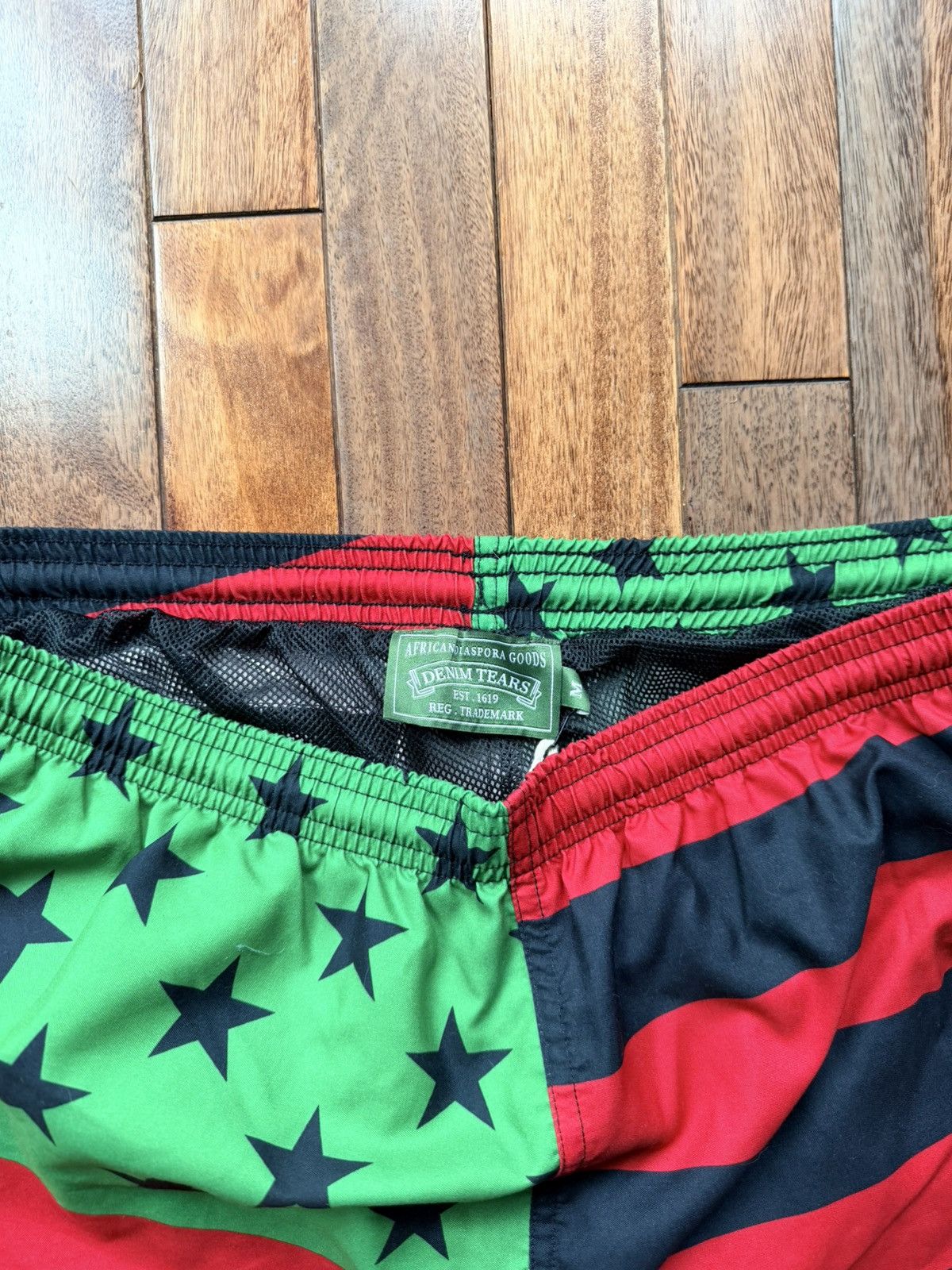 Denim Tears Juneteenth Flag Swim Trunk - Multicolor - Size 32 (Medium) - Tag/Label
