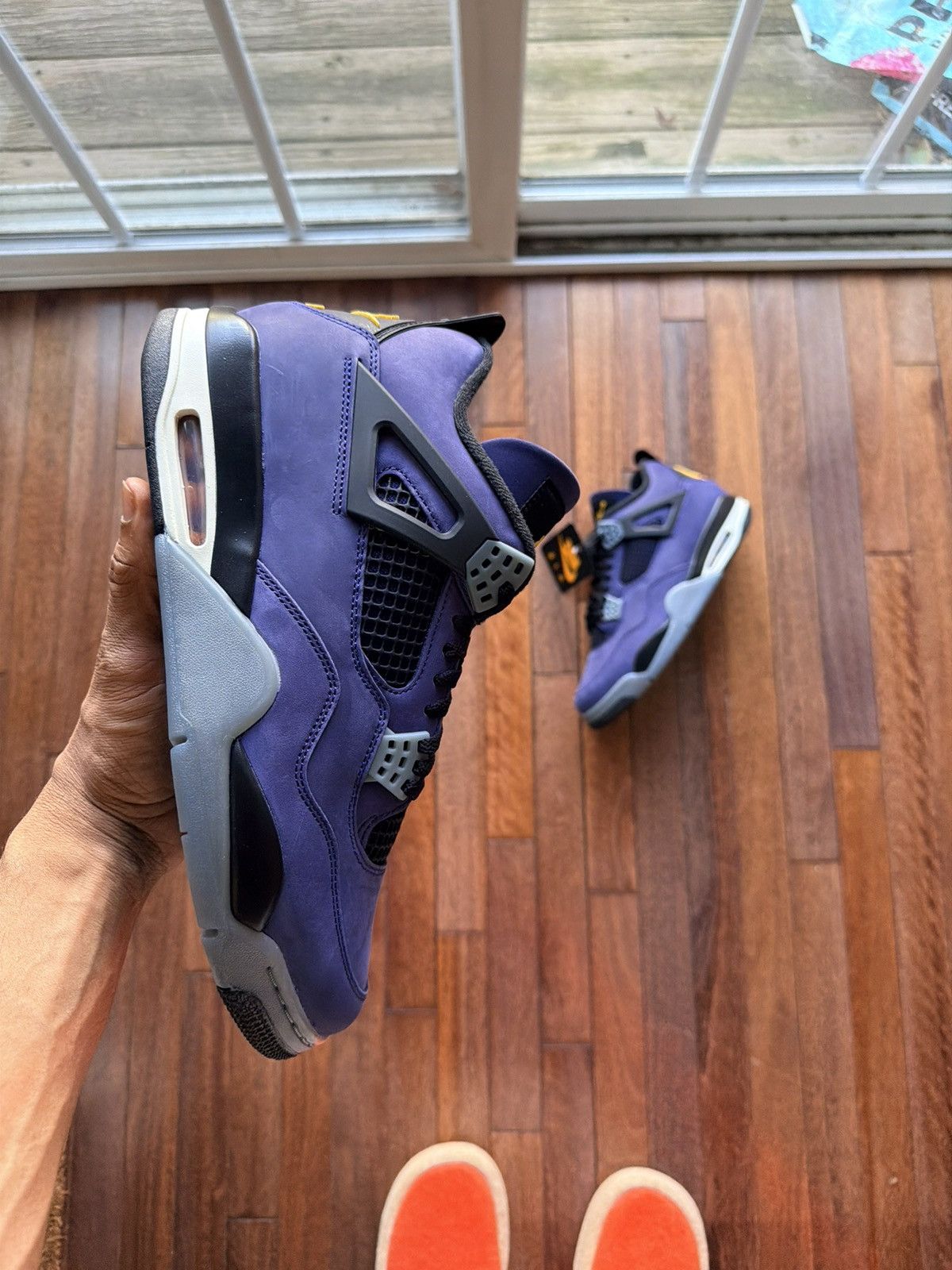 Nike Jordan 4 Lakeshow Lakers Imperial Purple Size 12 - Purple - Size 12 - View 9