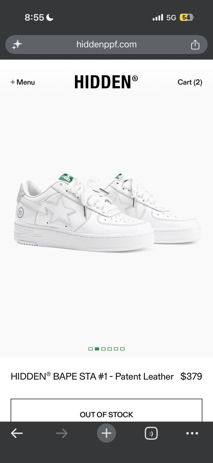 Bape Hidden  Sta 1 Friends Family Patent Leather Size 1 - White - Size 10 - View 21