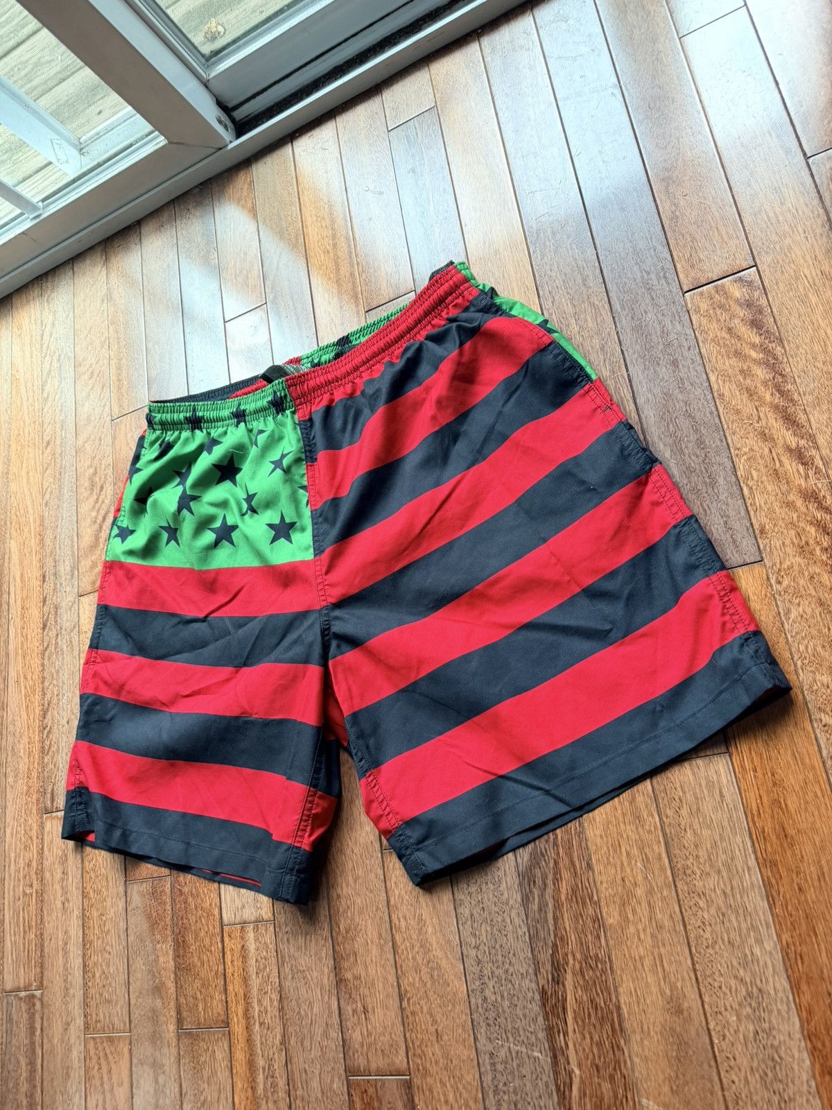 Denim Tears Juneteenth Flag Swim Trunk - Multicolor - Size 32 (Medium) - Back View