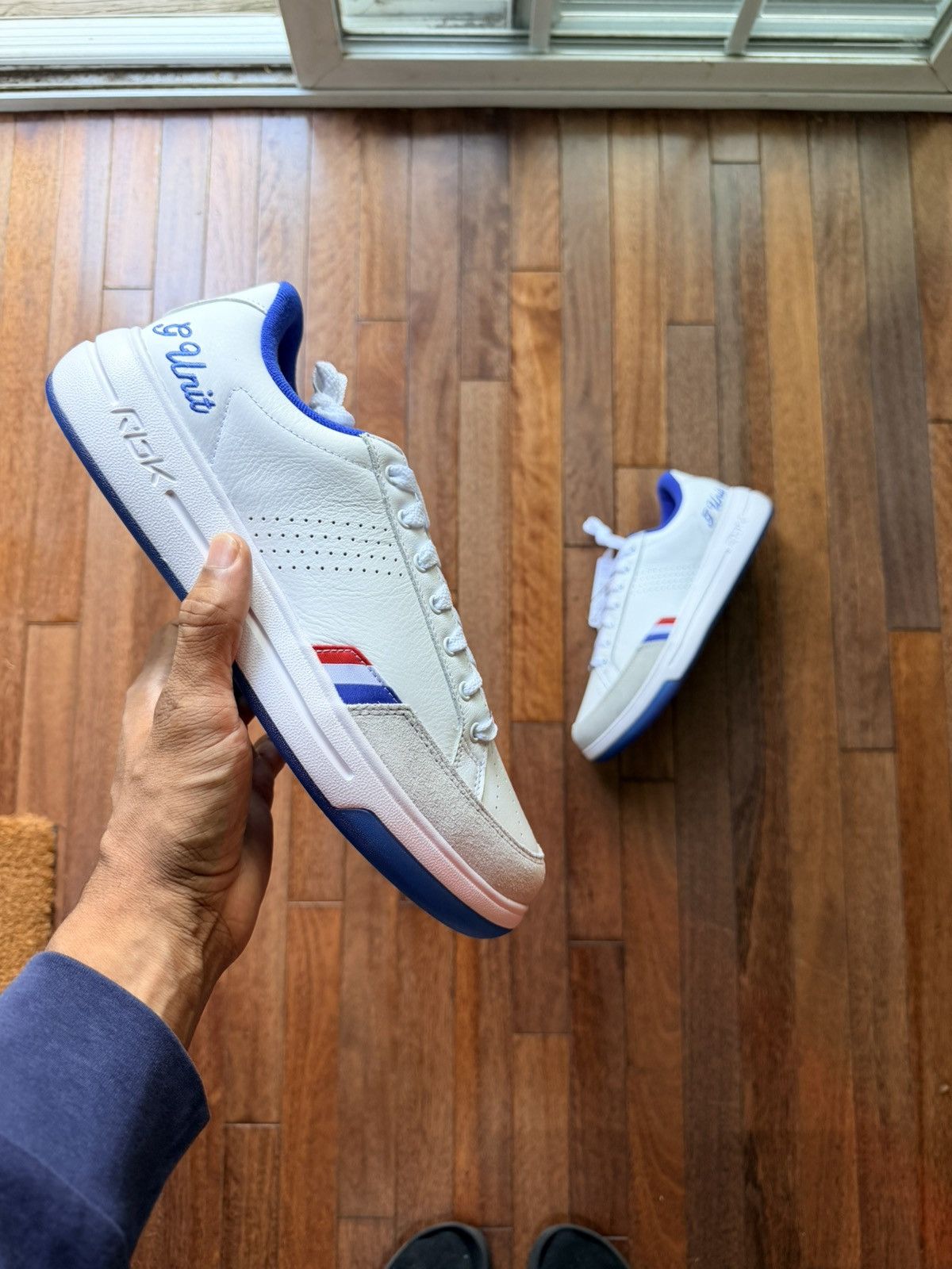 Reebok G-Unit G6 Sneaker - Red / White / Blue - Size 11.5 - Back View