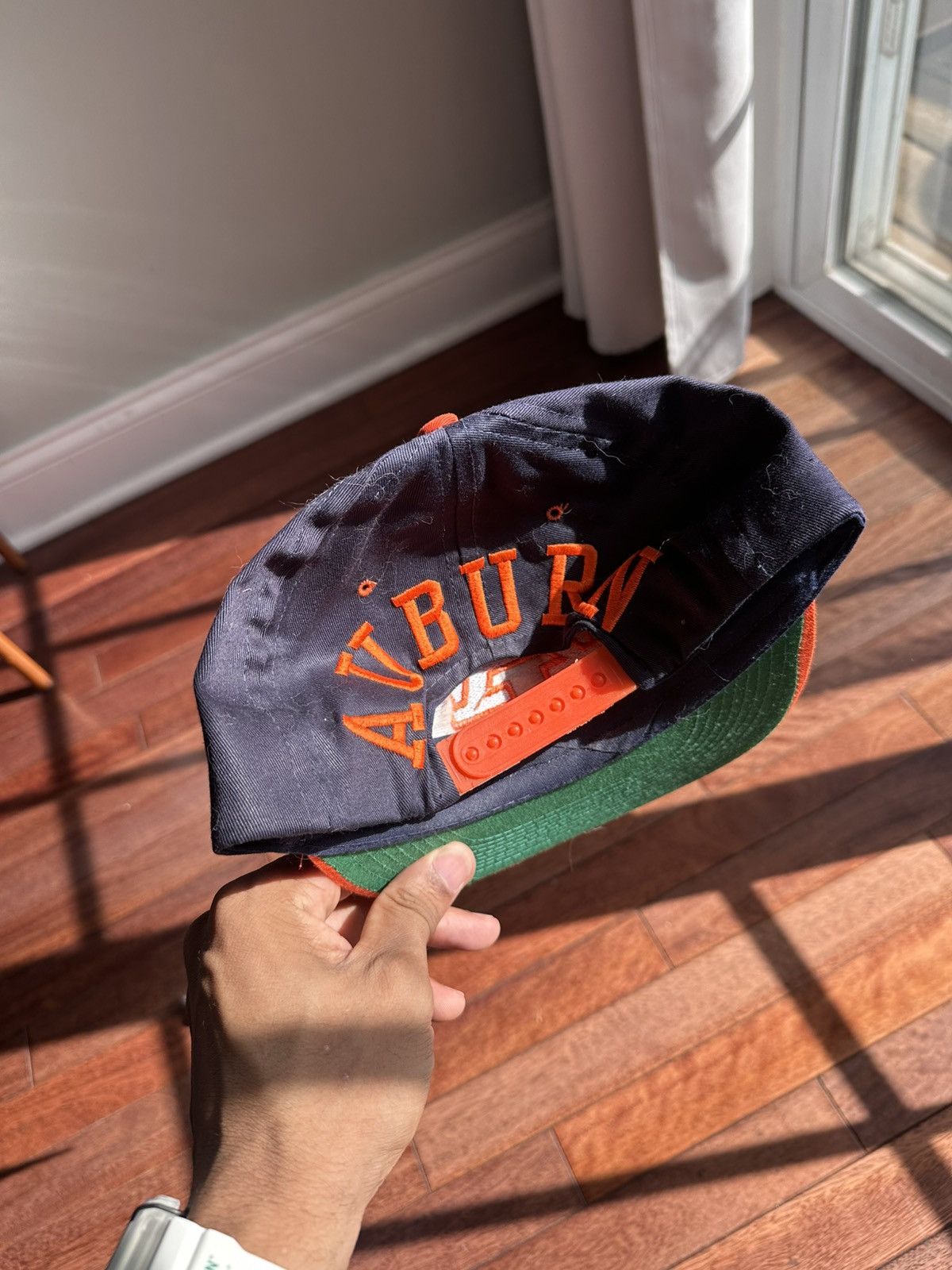 Vintage Auburn Tigers Snapback - Red - Size OS - Detail Shot