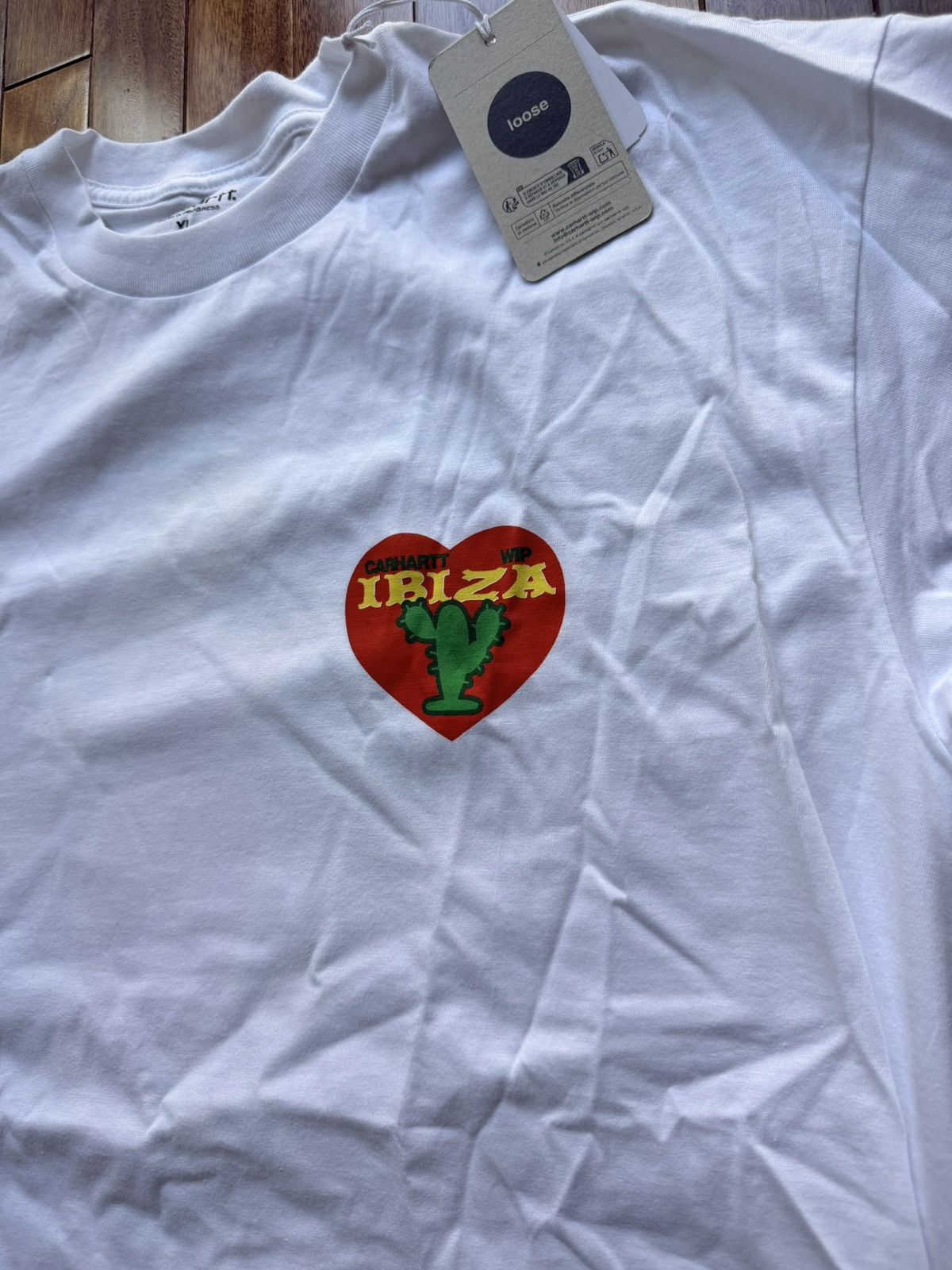 Carhartt WIP Ibiza Store Tee White - White - Size XL - Detail Shot