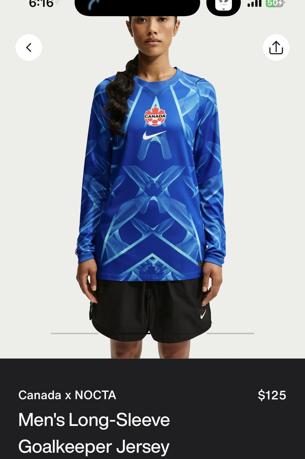 NOCTA x Nike Canada X Nocta Nike Men Long Sleeve Goalkeeper Jer - Size L - View 7