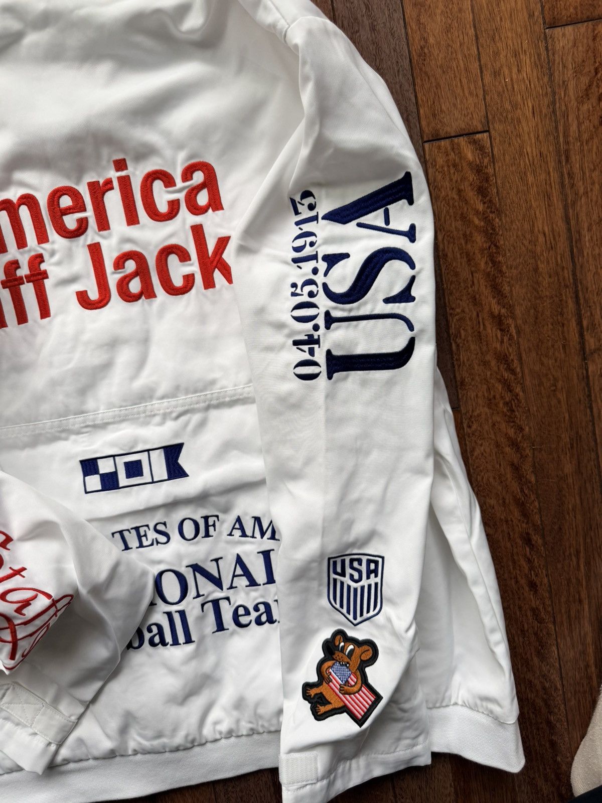Nike Usa X Virgil Abloh Archive Vaa  Woven Staff Jacket - White - Size XL - View 10
