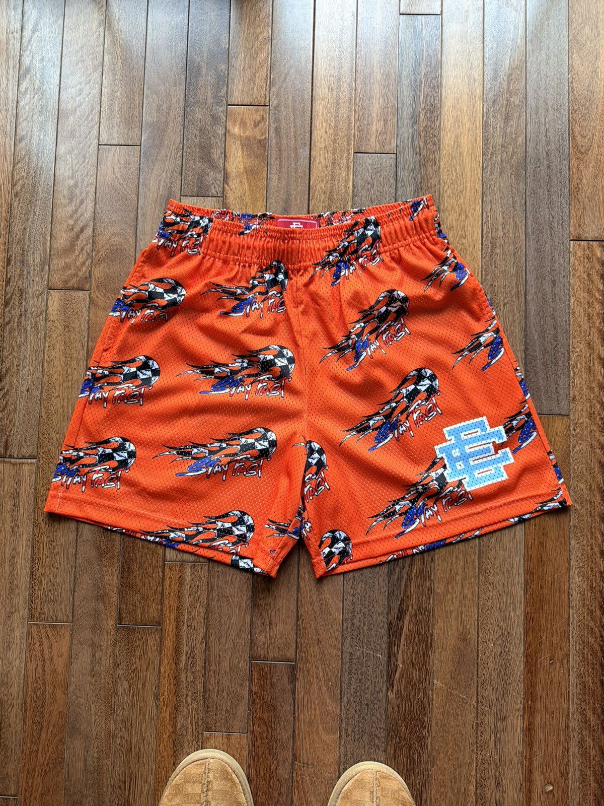 Eric Emanuel Matty Boy Short Orange Stay Fast Large - Orange - Size 34 - Front View
