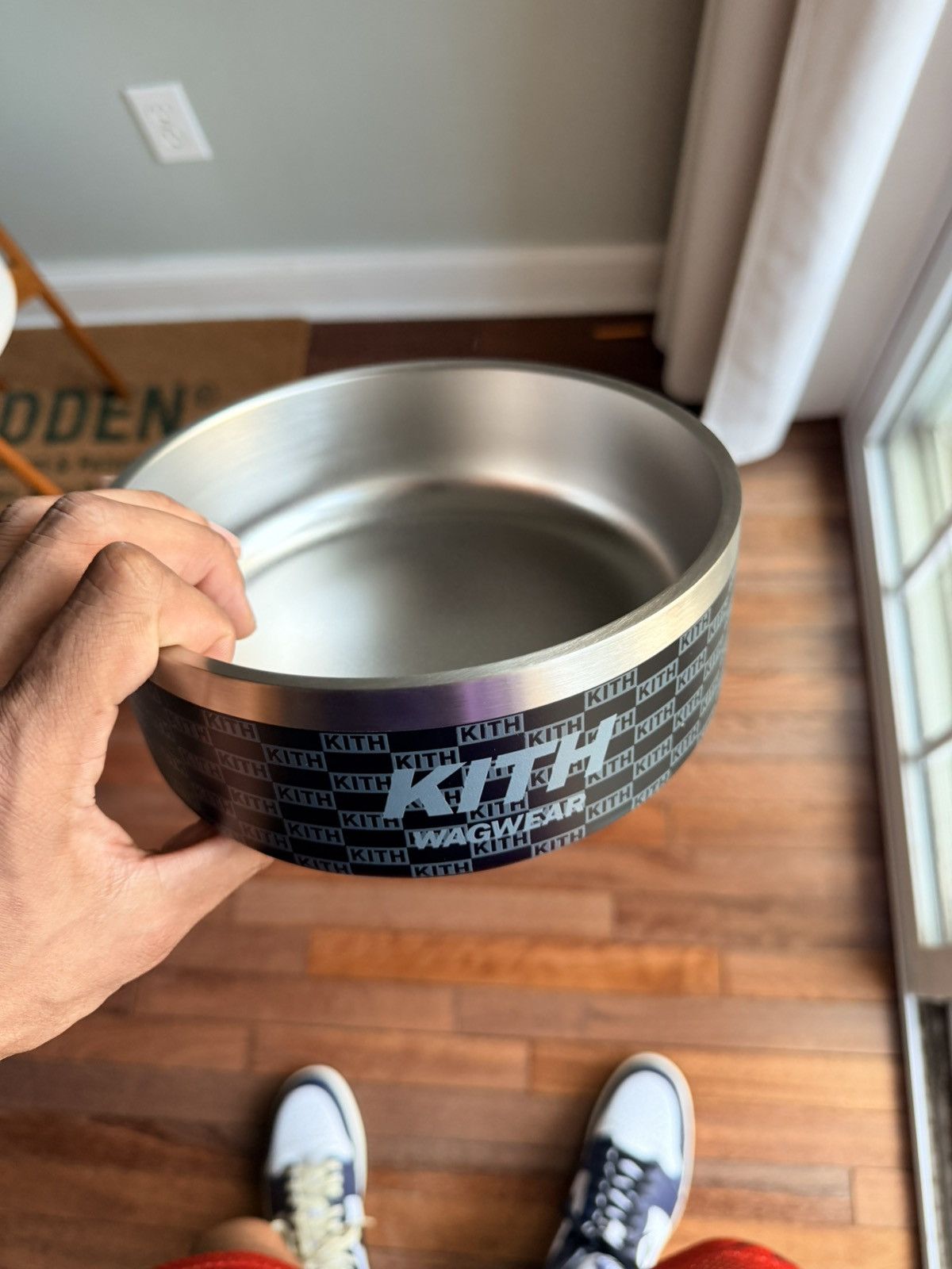 Kith For Wagwear Metal Dog Bowl Black - Black - Size OS - Back View