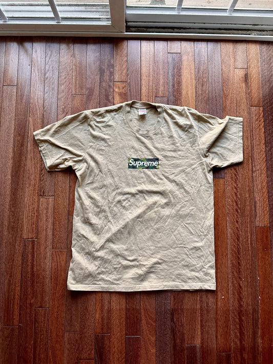 Supreme Camo Box Logo Khaki Large - Size L - Front View