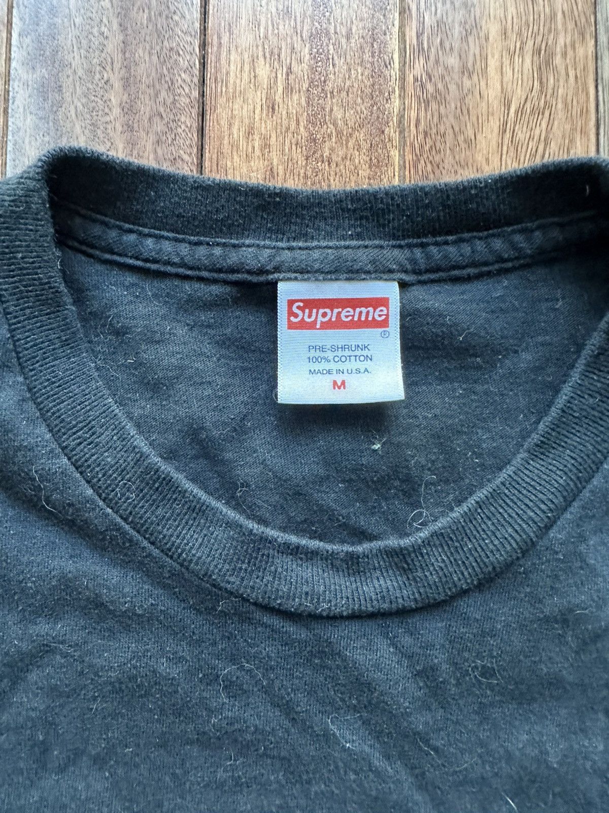 Supreme Chicken Dinner Tee Black Medium - Black - Size M - Detail Shot