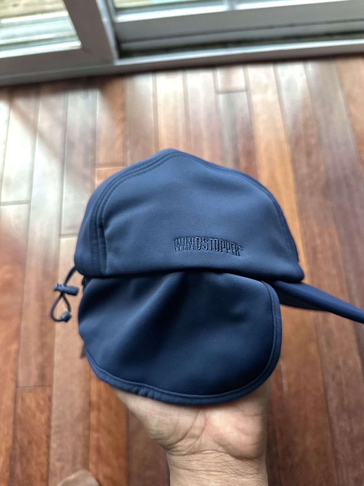 Supreme Windstopper Earflap Camp Cap Hat Navy - Navy - Size OS - View 7