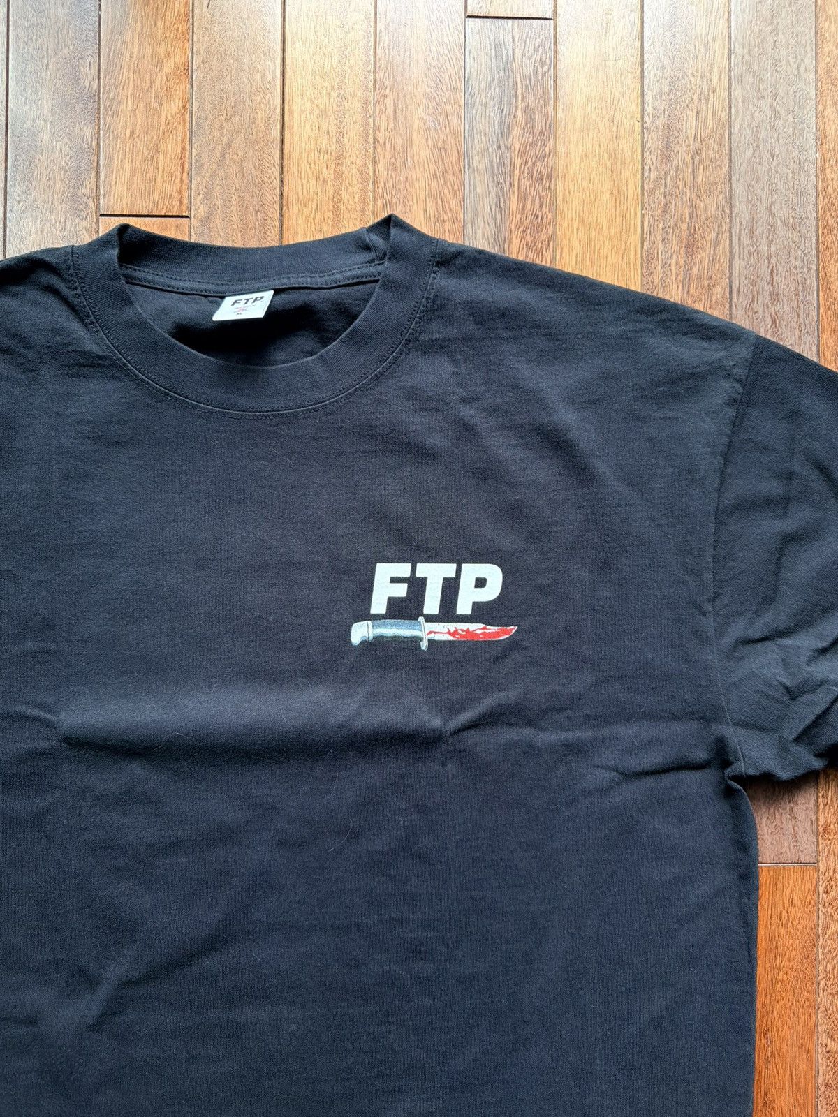 Fuck The Population Ftp  Ghostface Logo Tee Black - Black - Size XL - Back View