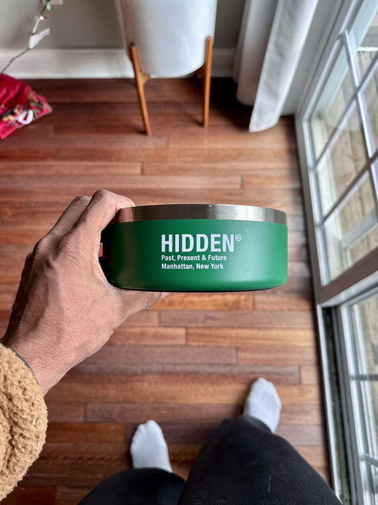 HIDDEN Dog Bowl Green - Green - Size OS - Front View
