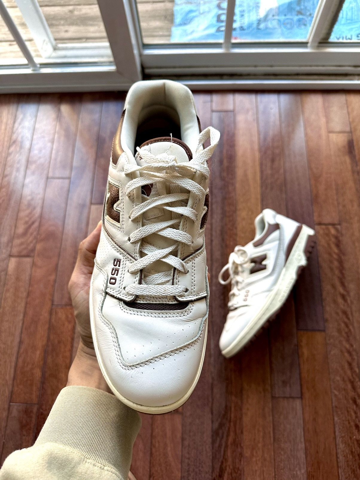 Aime Leon Dore x New Balance New Balance X Aime Leon Dore 550 Brown Size 12 - Brown - Size 12 - Detail Shot