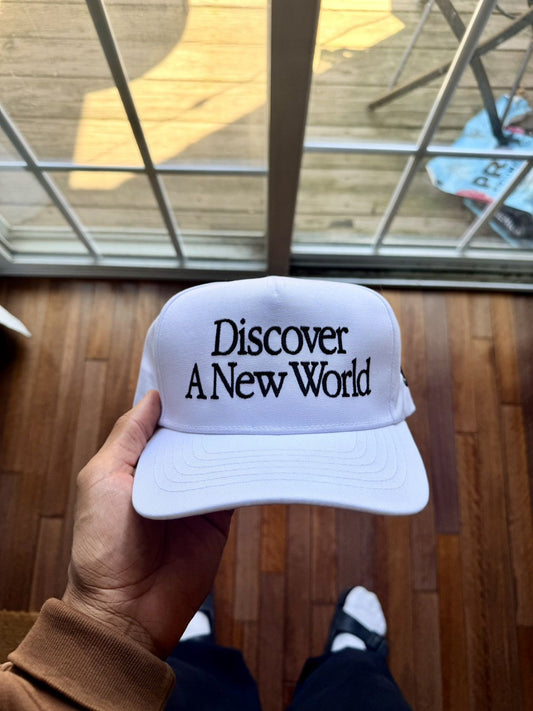 HIDDEN Discover A New World Snapback - White - Size OS - Front View