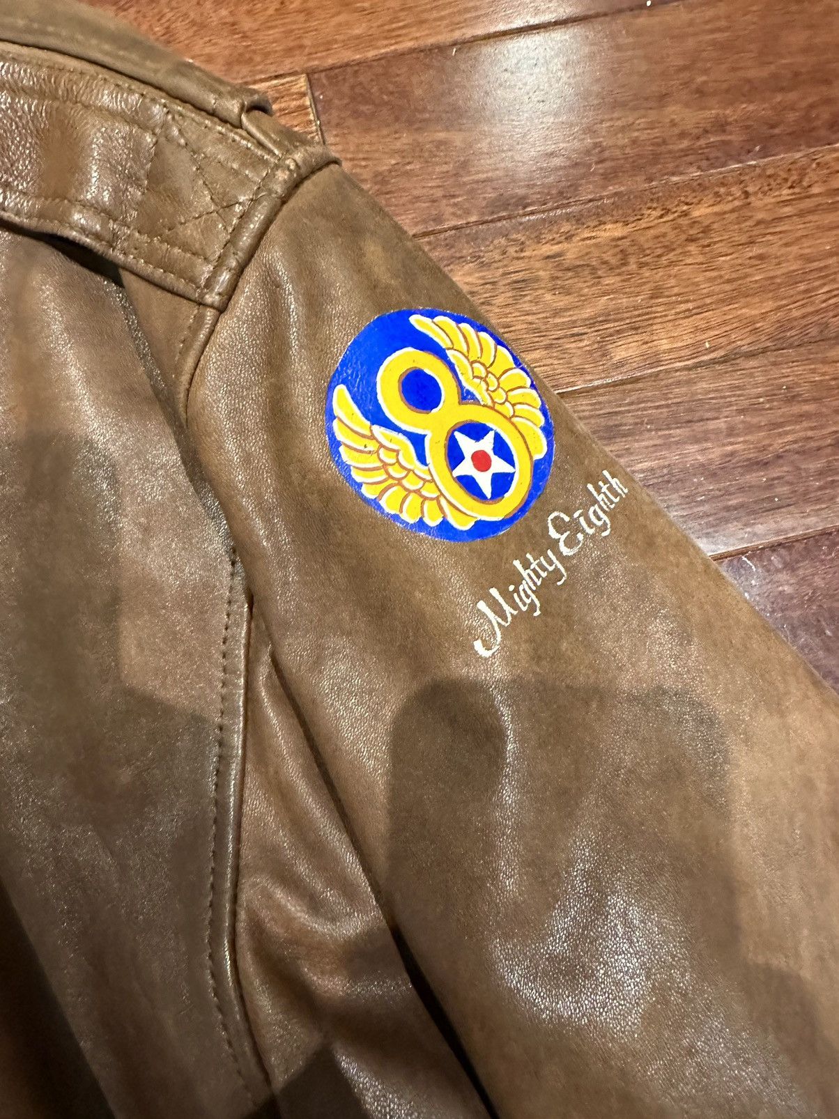 Avirex x Vintage Rare Avirex A 2 Leather Bomber Jacket Air Force Sl - Brown - Size M - View 6