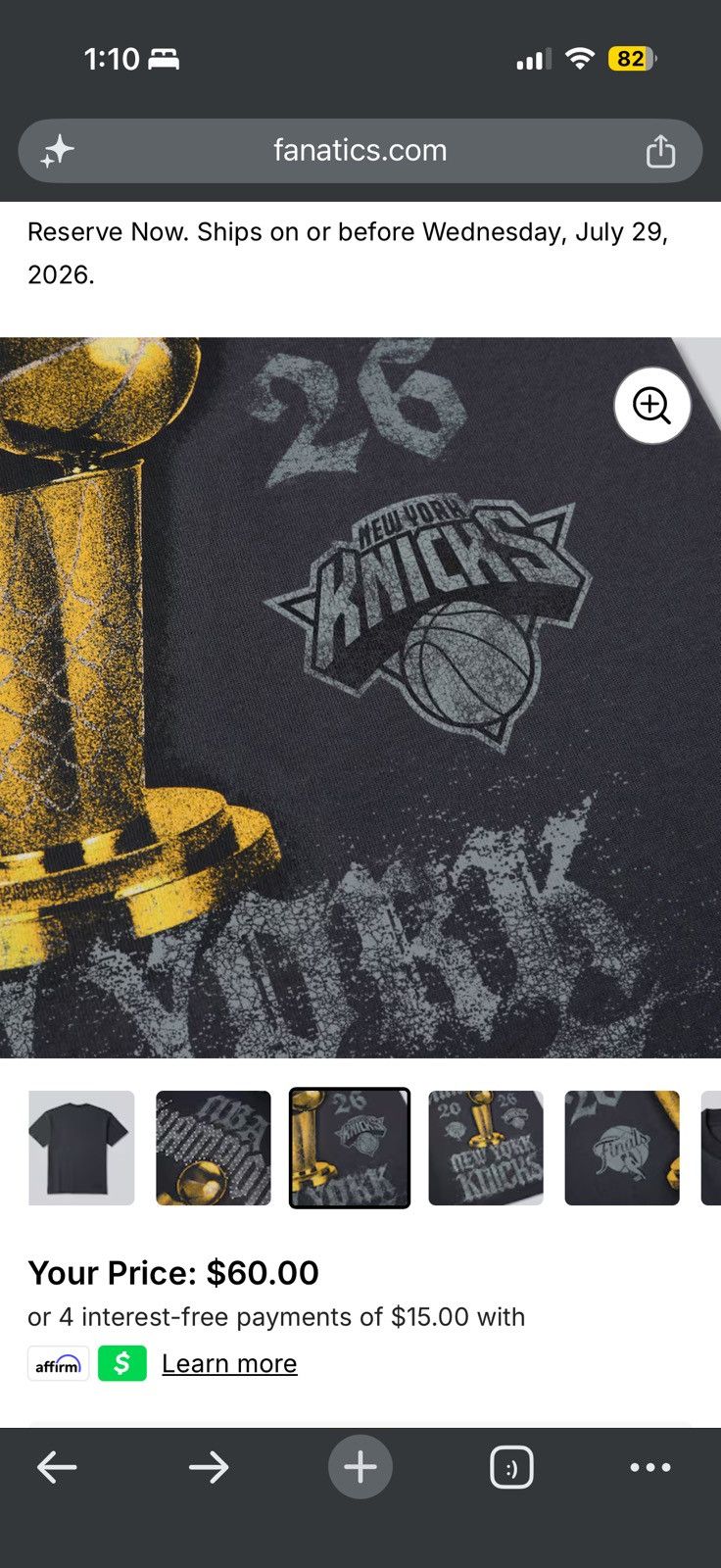 Nike Knicks  2026 Nba Finals Champions Locker Room Tee - Gray - Size XXL - View 6