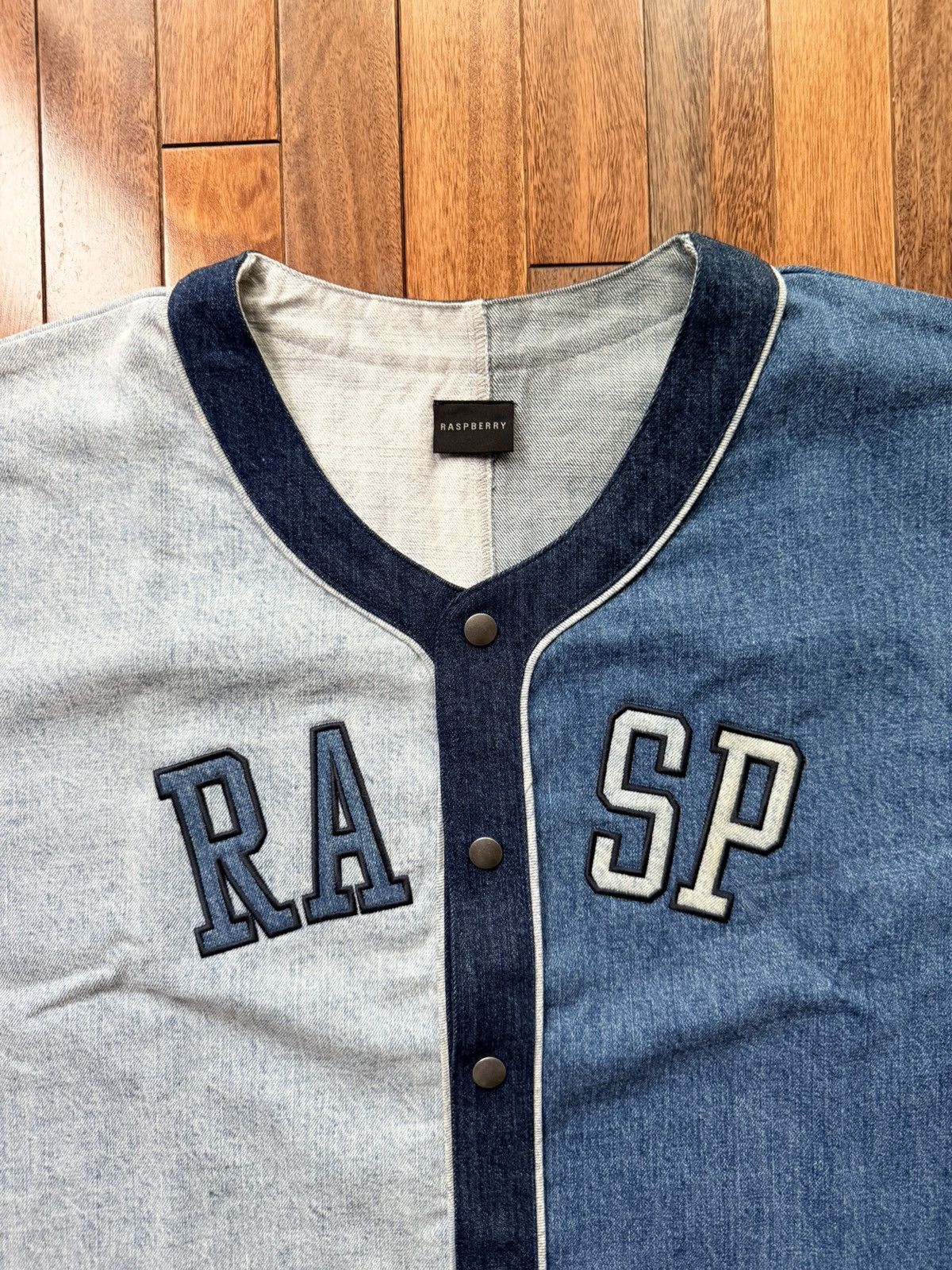 Ralph Lauren Gv Gallery Raspberry Hills Two Tone Denim Jersey L - Size L - Detail Shot