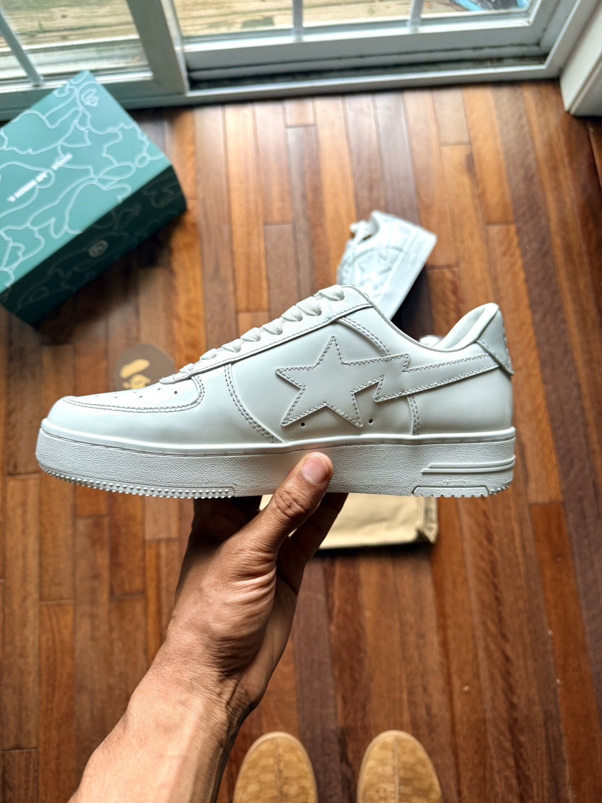 Bape Hidden  Sta 1 Friends Family Patent Leather Size 1 - White - Size 10 - View 6
