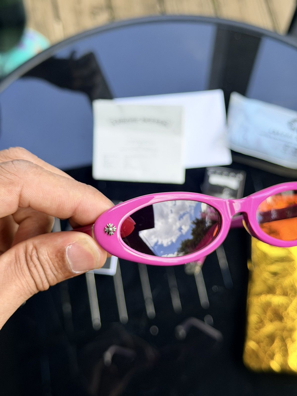 Chrome Hearts Slim Oval Tart Sunglasses Pink Brand New - Pink - Size OS - View 7
