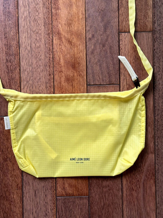 Aime Leon Dore Nylon Sling Bag Yellow - Yellow - Size OS - Front View