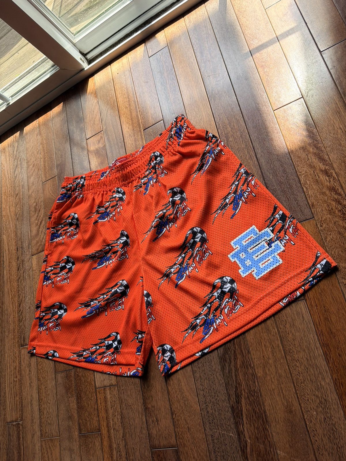 Eric Emanuel Matty Boy Short Orange Stay Fast - Orange - Size 36 - Back View