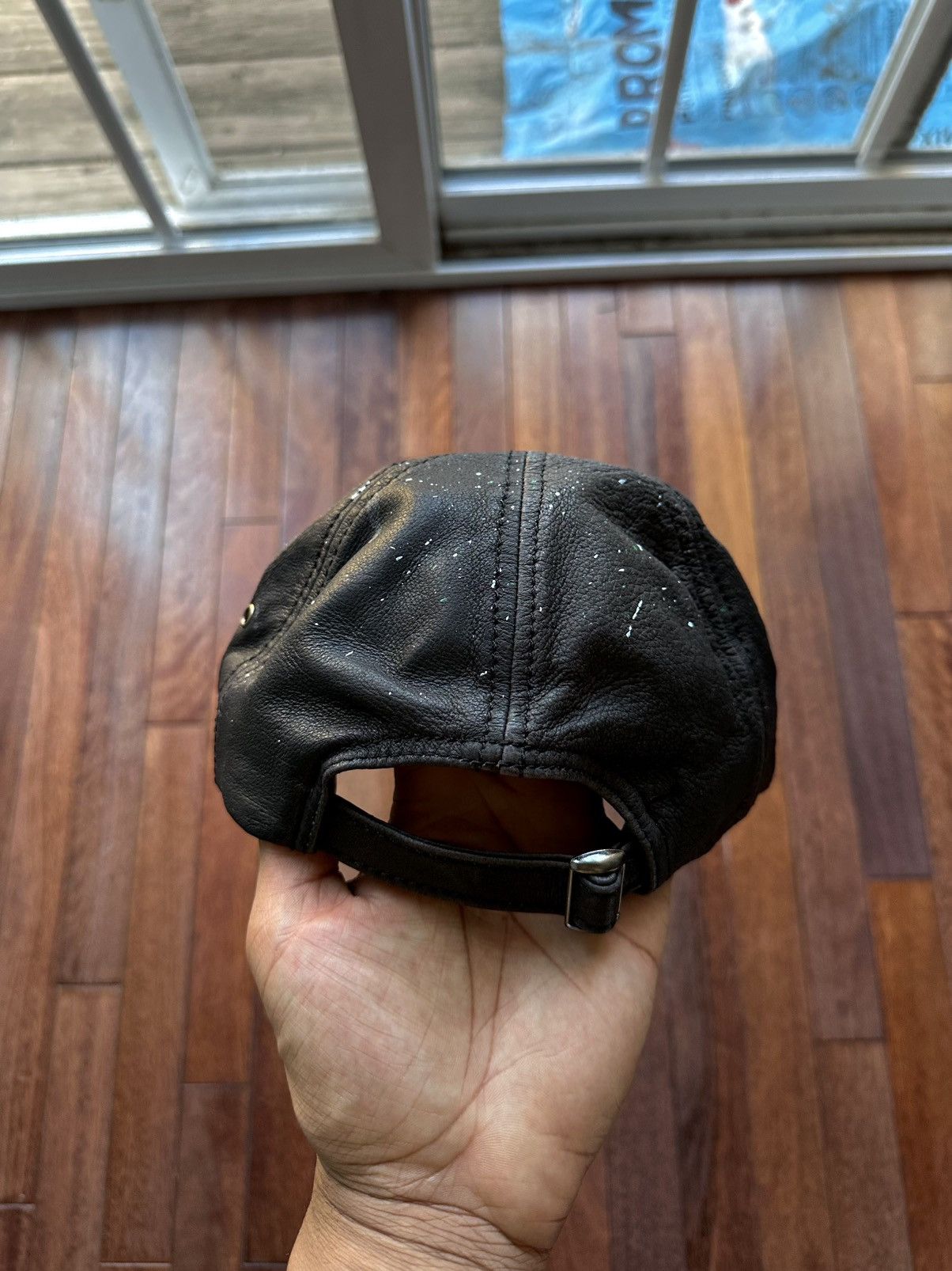 Asics x HIDDEN Painted Washed Leather Hat Black - Black - Size OS - View 6