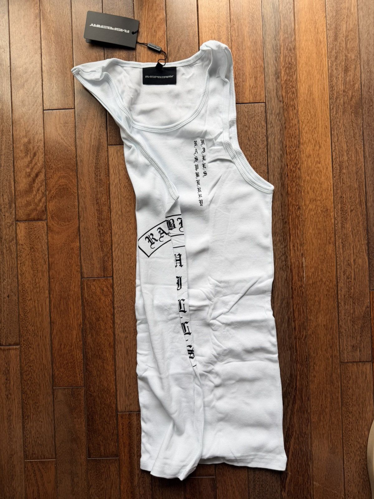 The GV Gallery Gv Gallery Raspberry Hills Fake Chrome Hearts Tank - White - Size XL - Back View