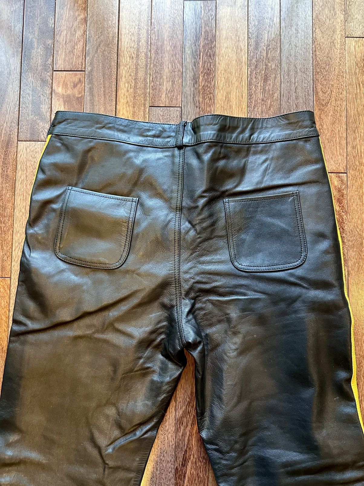 Vale Kill Bill Moto Pants Black Faux Leather Size 34 - Black - Size 34 - View 6