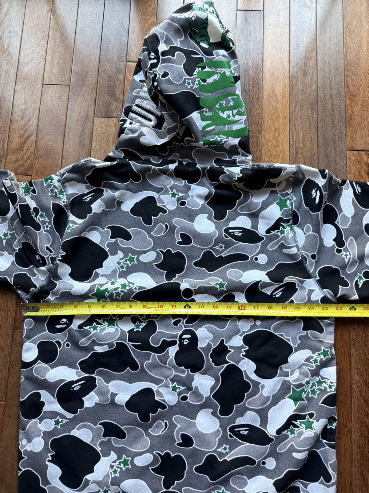 Bape X Hidden Sta Camo Tiger Full Zip Hoodie - Red - Size XL - View 12