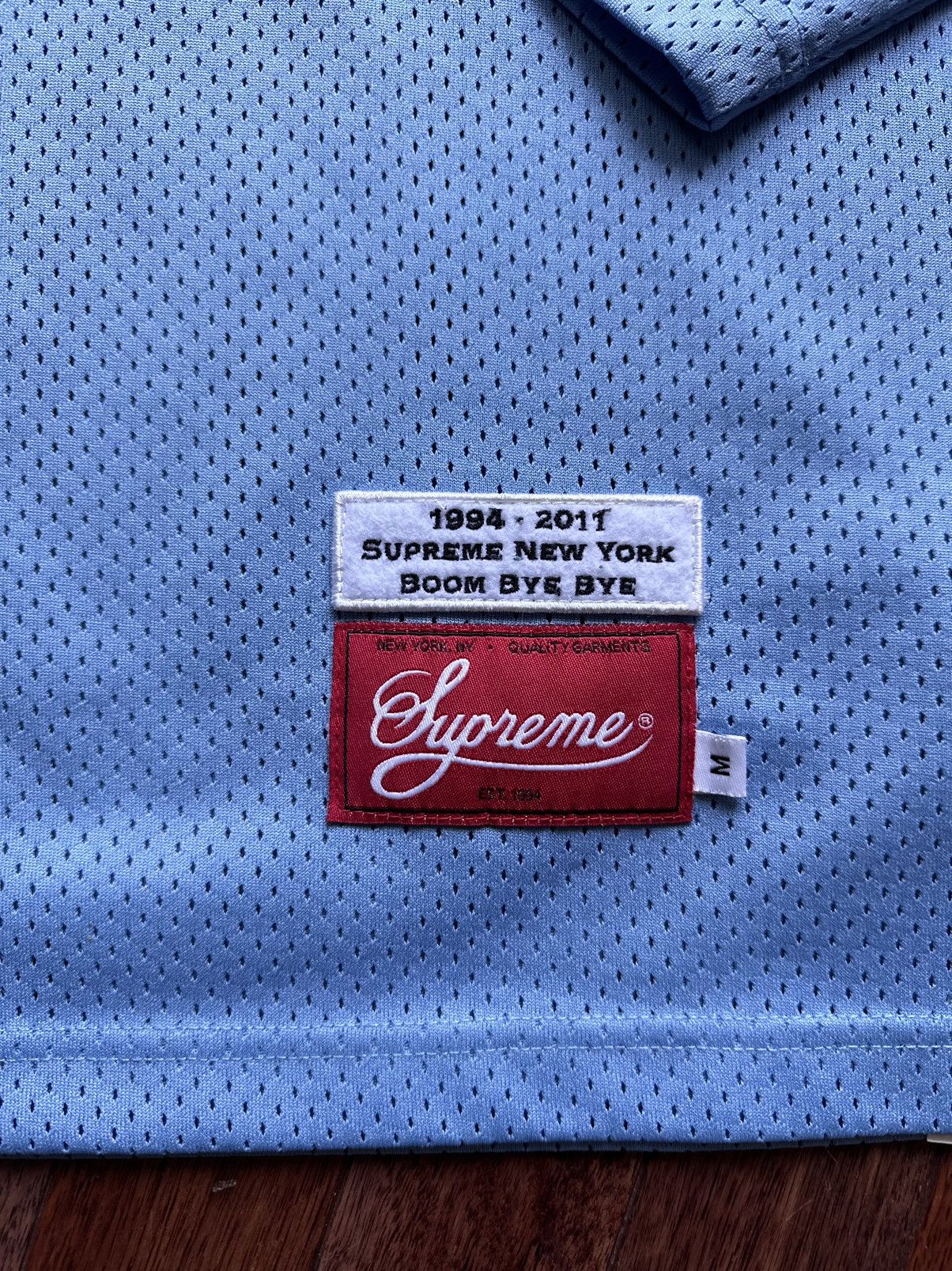 Supreme Hennessy Football Jersey 2011 Medium - Blue - Size M - Detail Shot