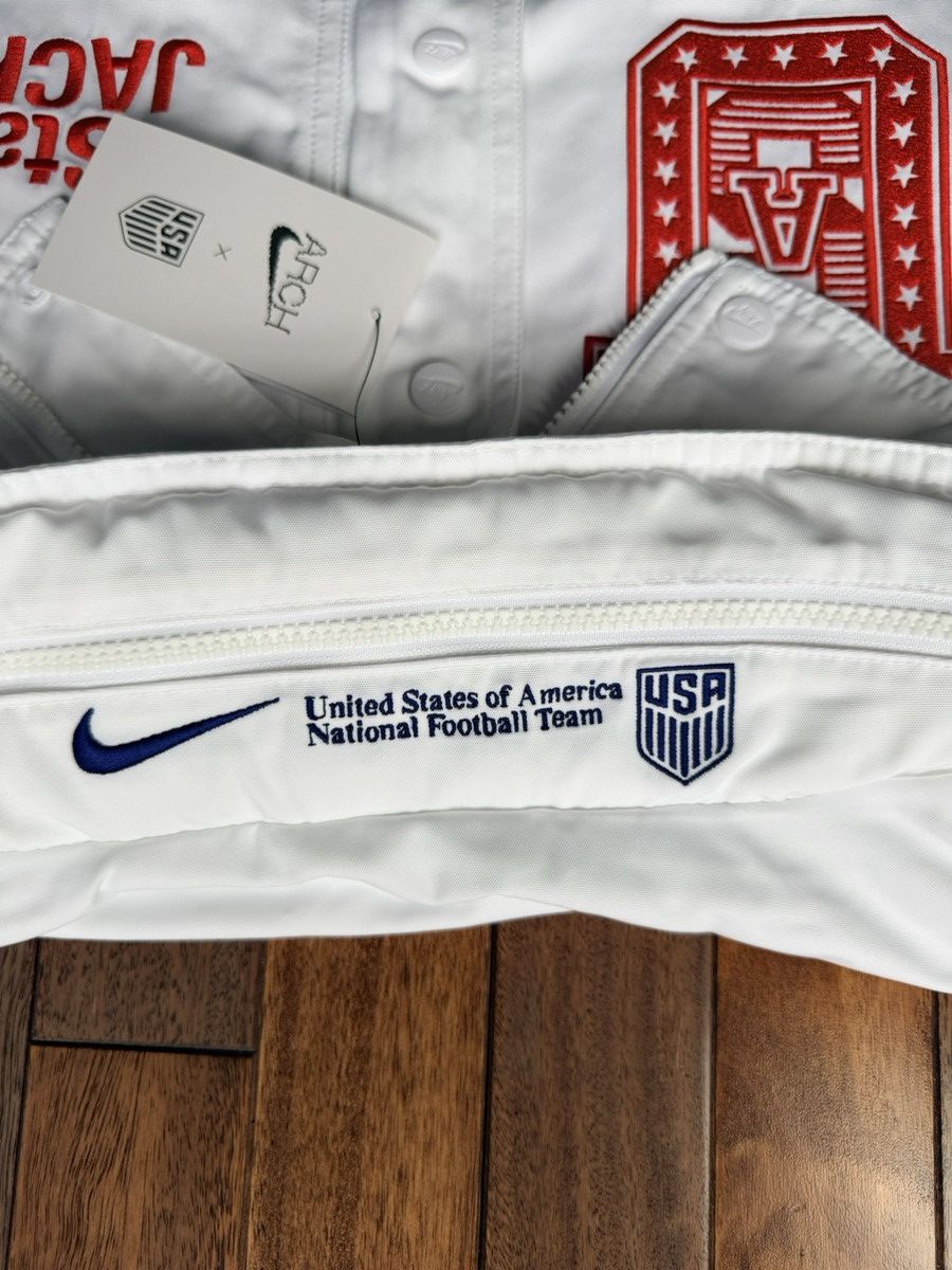 Nike Usa X Virgil Abloh Archive Vaa  Woven Staff Jacket - White - Size XL - View 8
