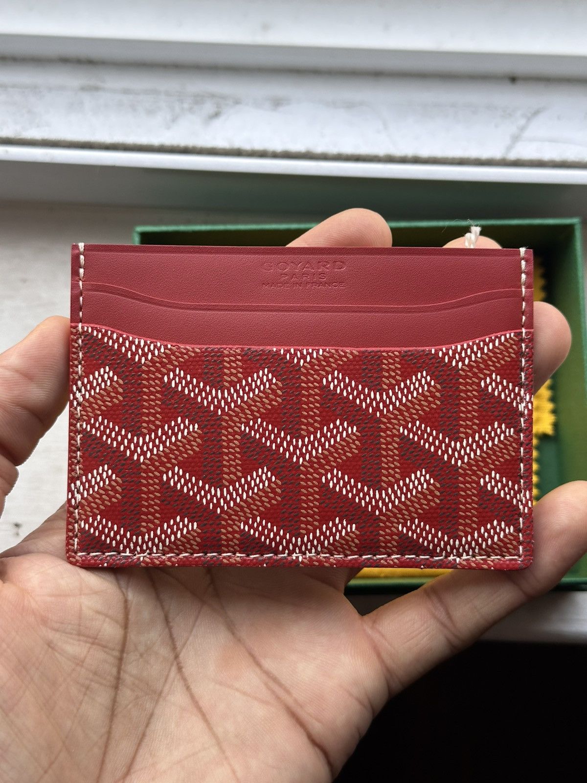 Goyard Saint Sulpice Card Holder Red - Red - Size OS - Tag/Label