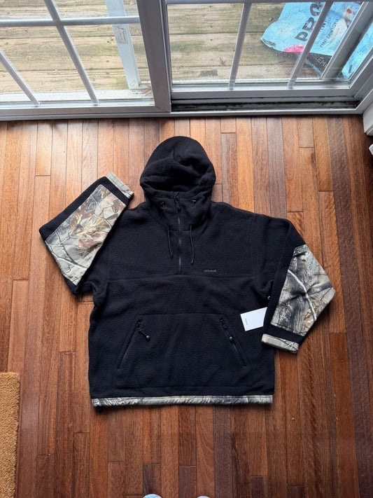 JJJJound City Camper Top Quarter Zip Medium - Black - Size M - Front View