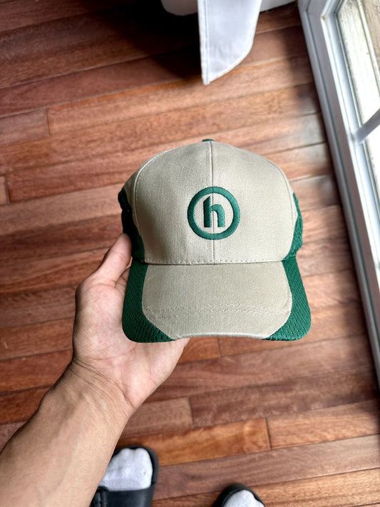 HIDDEN Two Tone Racer Cap Green Tan - Green - Size OS - Front View