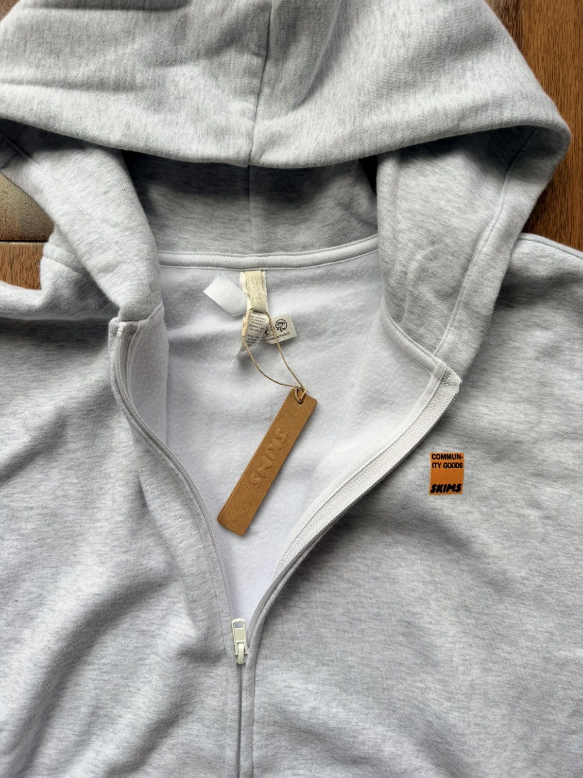 SKIMS x Community Goods NYFW Zip Up Hoodie XXL - Gray - Size XXL - View 6
