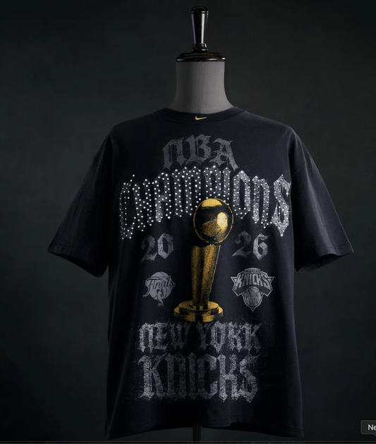 Nike Knicks 2026 NBA Finals Champions Locker Room Tee XXL - Black - Size XXL - Back View
